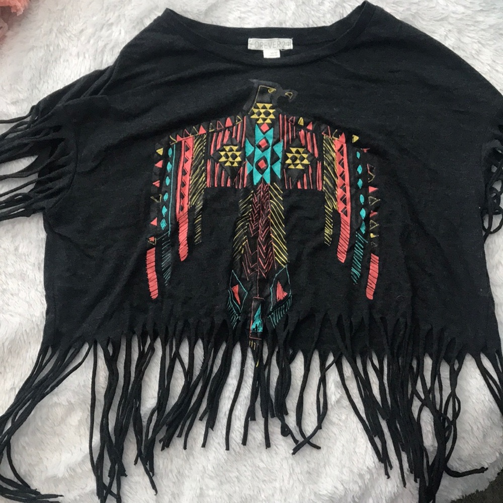 Eagle fringed tee